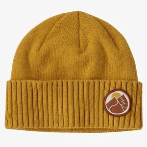 Patagonia Gold Beanie Hat with Patch